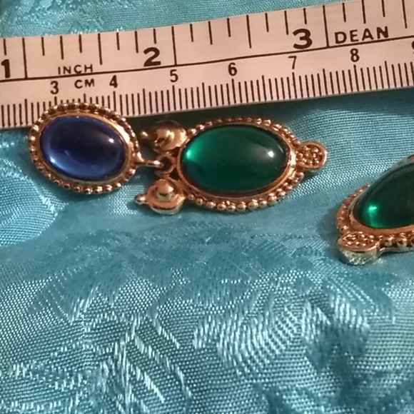 Blue & Green Earrings - Picture 4 of 4